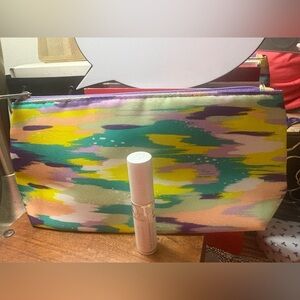 Clinique Cosmetics Bag + Dior Mascara Primer Serum Mini NWOT